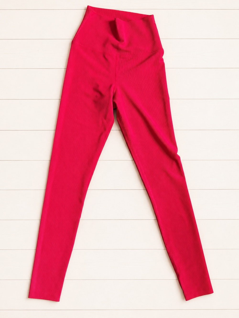 Beach Riot High-Waist Red Ribbed Leggings Size XS